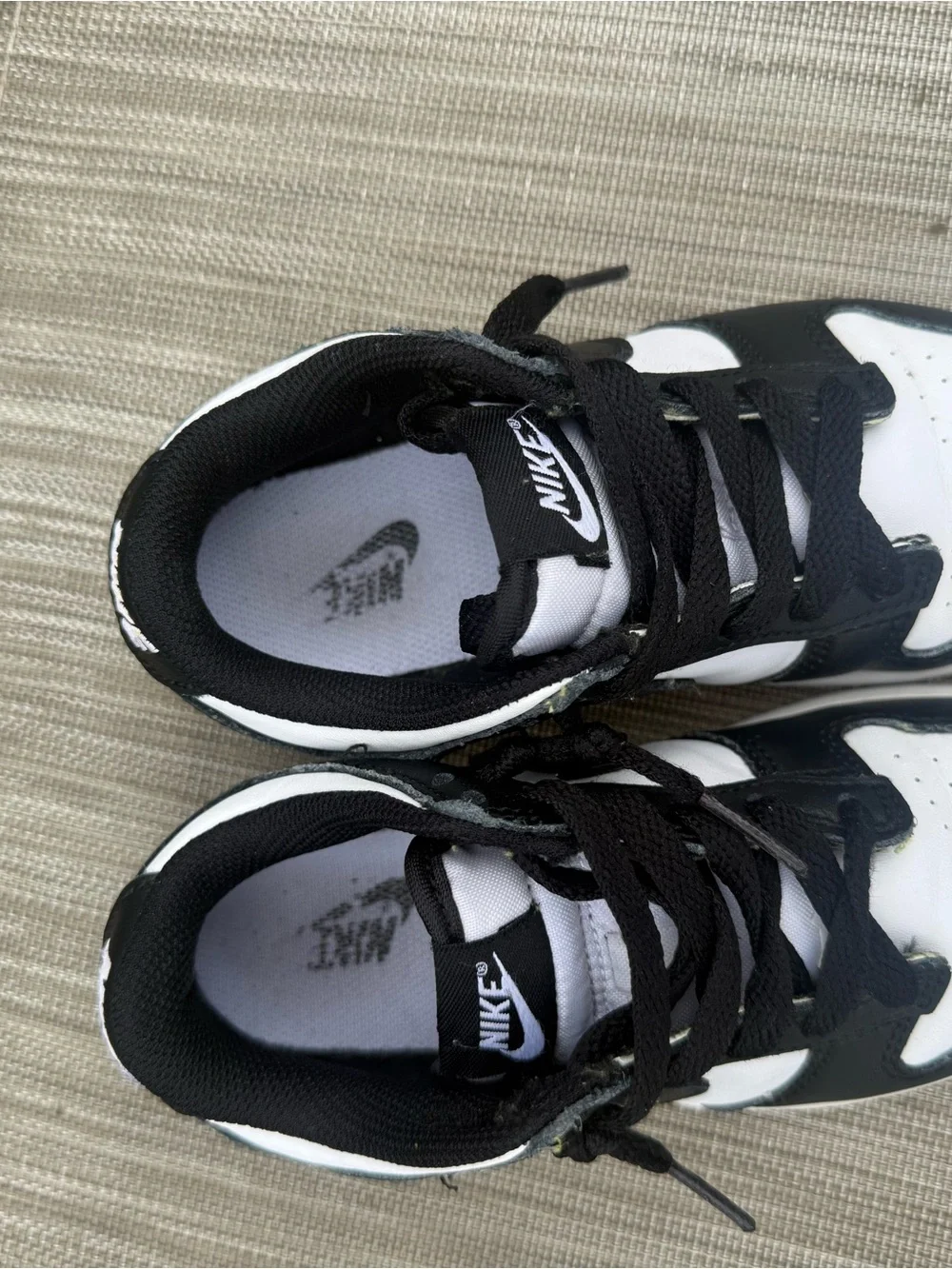 Nike Kids Black and White Low-Top Sneakers